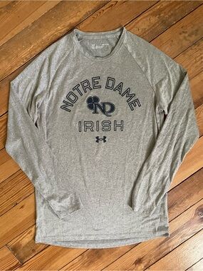 Under Armour Gray Notre Dame Irish Long Sleeve Performance Tee
